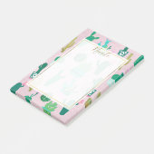 Roze rustieke zuidwestelijke Cactussen Cactusplant Post-it® Notes (Schuin)