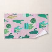 Roze Rustieke Zuidwesterse Cactussen Cactusplanten Bad Handdoek (Handdoek)