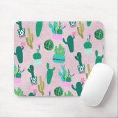 Roze Rustieke Zuidwesterse Cactussen Cactusplanten Muismat (Met muis)