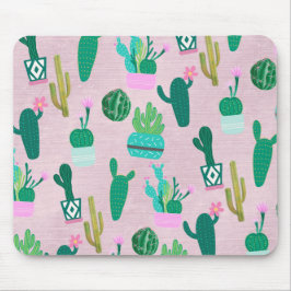 Roze Rustieke Zuidwesterse Cactussen Cactusplanten Muismat