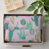 Roze Rustieke Zuidwesterse Cactussen Cactusplanten Tissuepapier (Geschenk)