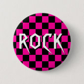 ROZE RUTJES ROCK SPELD RONDE BUTTON 5,7 CM (Voorkant)
