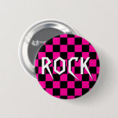 ROZE RUTJES ROCK SPELD RONDE BUTTON 5,7 CM (Voorkant /achterkant)