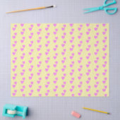 Roze ruw geïllustreerde harten duo tissuepapier (Craft)