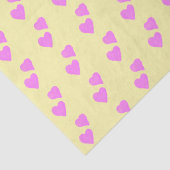 Roze ruw geïllustreerde harten duo tissuepapier (Detail)