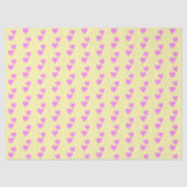 Roze ruw geïllustreerde harten duo tissuepapier (Voorkant)