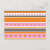 Roze RV Camper Baby shower Advies Kaarten (Achterkant)