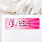 Roze Rythmic Gymnastiek Lint Etiket (Insitu)