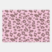 Roze Safari Animal Leopard Print Inpakpapier Vel (Voorkant 3)