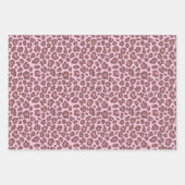 Roze Safari Animal Leopard Print Inpakpapier Vel (Voorkant)