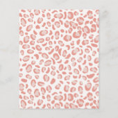 Roze Safari Birthday Party Time Capsule Note Kaart (Achterkant)