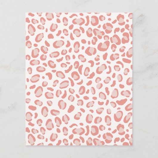 Roze Safari Birthday Party Time Capsule Note Kaart (Achterkant)