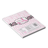 Roze Safari Chocolate Snoep Bar wrappers Notitieblok (Schuin)