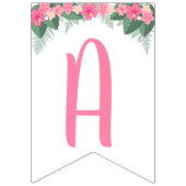 Roze Safari Dier Verjaardag Vlaggetjes (Derde vlag)