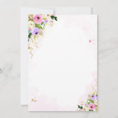 Roze Safari-dieren rijden op Baby shower Kaart (Achterkant)