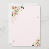 Roze Safari-dieren rijden op Baby shower Kaart (Achterkant)