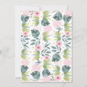 Roze Safari Jungle Baby Shower Kaart (Achterkant)