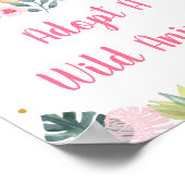 Roze Safari Oerwoud adopteert een dierdag Poster (Hoek)