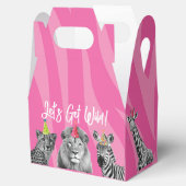 Roze Safari Oerwoud Oproep Alle Dieren Voorkeur Bo Bedankdoosjes (Geopend)