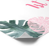 Roze Safari Oerwoud Party Animals Birthday Welkom Poster (Hoek)