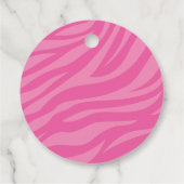 Roze Safari Oerwoud roept alle dieren verjaardag Bedankjes Labels (Achterkant)