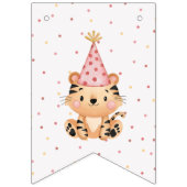 Roze Safari Oerwoud Verjaardag Vlaggetjes (Eerste vlag)