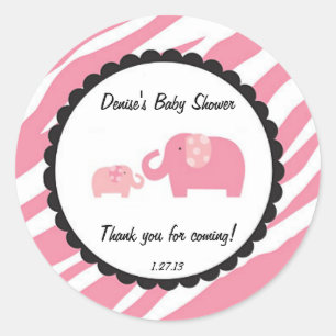 Roze Safari Olifant Sticker
