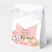 Roze Safari Theme Party Favor Tent Box Bedankdoosjes (Voorkant Zijde)