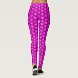 Roze saffier hart watercolor kunst leggings