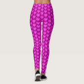 Roze saffier hart waterverf kunst leggings (Achterkant)