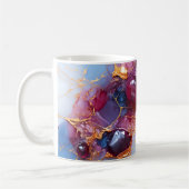 Roze & saffiermarmer met gouden aders koffiemok (Links)