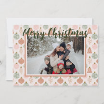 Roze Sage Boho Ornamenten Fotosjabloon Kaart