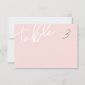 Roze, Sage Green Dinner Bord Name Card Kaart (Voorkant)