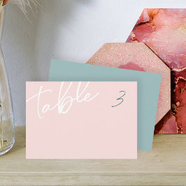 Roze, Sage Green Dinner Bord Name Card Kaart