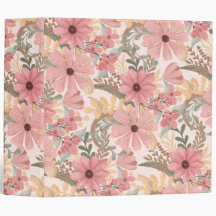 Roze Sage Green Floral laat Waterverf Pattern