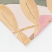 Roze Sage Green Floral laat Waterverf Pattern Fleece Deken (Hoek)