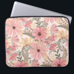 Roze Sage Green Floral laat Waterverf Pattern Laptop Sleeve<br><div class="desc">Dit elegante en vrouwelijke patroon is perfect voor de stijlvolle en trendy vrouw. Het bevat handbeschilderde koraalroze waterverf, middelroze, kastanjebruin, goudgeel en bosgroene bloemen en bladeren boven op een roze zwarte achtergrond. Het is een land, , schattig, uniek, artsachtig en modern; de perfecte aanvulling op je persoonlijke stijl. Stijlvol met...</div>