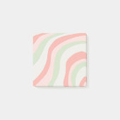 Roze Sage Green Pastel Stripes Chic Moderne Retro Post-it® Notes (Voorkant)