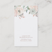 Roze & Sage Mint Groen Moderne Bloemen Chic Elegan Visitekaartje (Achterkant)