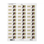 Roze Sage Monogram Foto Bruiloft Adresetiketten Etiket (Full Sheet)