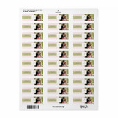 Roze Sage Monogram Foto Bruiloft Adresetiketten Etiket (Full Sheet)