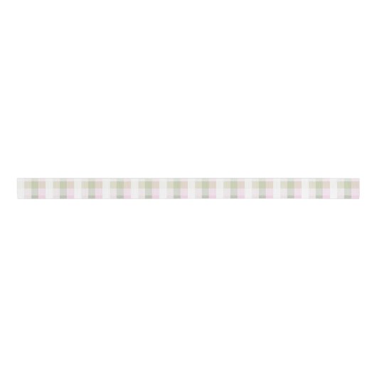 Roze, Sage, Taupe Check Grosgrain lint 1,5 inch (Voorkant)