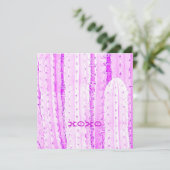 Roze Saguaro Cactus XOXO Foto Art Fun Kaart (Staand voorkant)