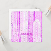 Roze Saguaro Cactus XOXO Foto Art Fun Kaart (Voorkant / Achterkant in situ)