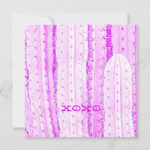 Roze Saguaro Cactus XOXO Foto Kunst Fun  Kaart