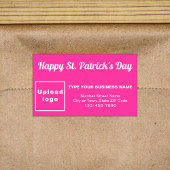 Roze Saint Patrick Business Rectangle Sticker