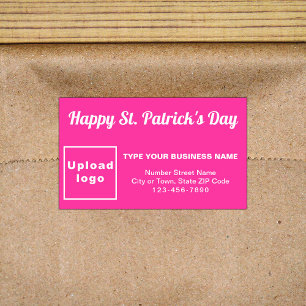 Roze Saint Patrick Business Rectangle Sticker