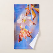 Roze Sakura Bloem Blauwe Lucht Bad Handdoek (Handdoek)