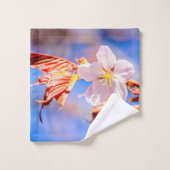 Roze Sakura Bloem Blauwe Lucht Bad Handdoek (Wasdoekje)