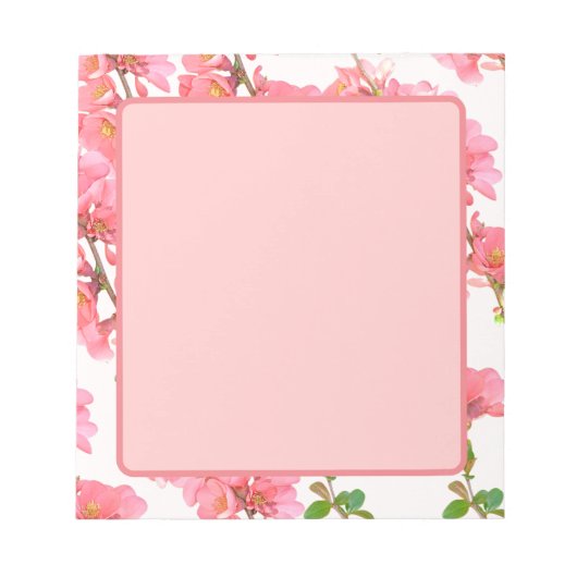 Roze Sakura Bloem Notitieblok (Voorkant)
